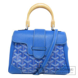 Goyard Saigon Handbag Canvas Calf Leather